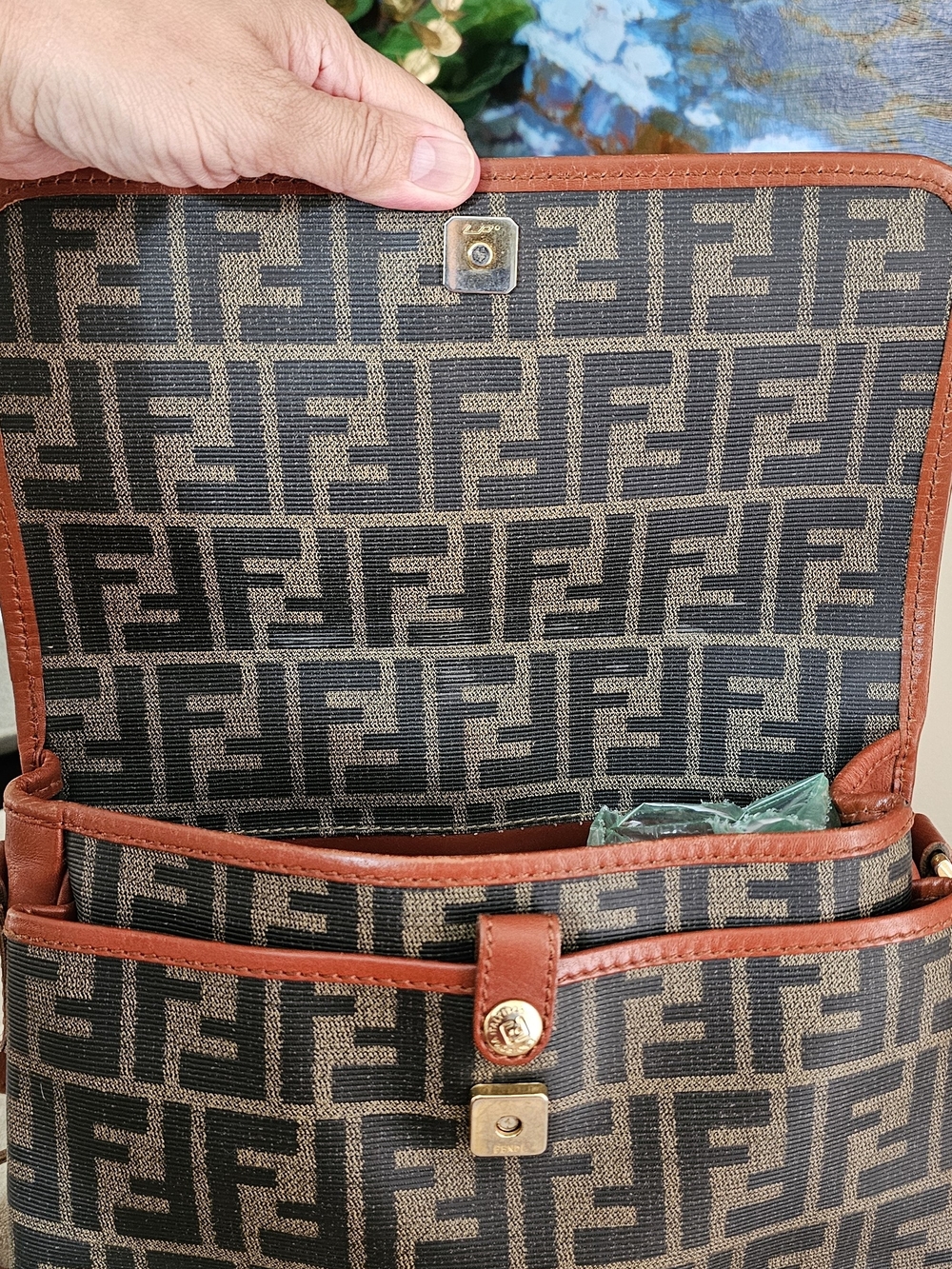 Fendi FF Zucca Crossbody Bag - VINTAGE & AUTHENTIC - Picture 6 of 8